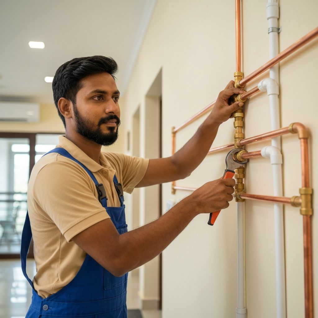 New pipeline installation by A2Z West Plumber in West Delhi apartment