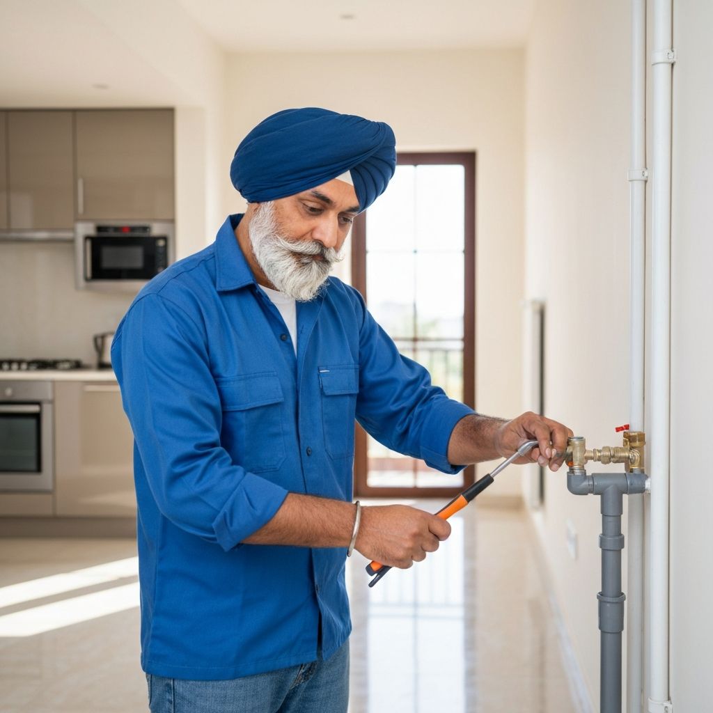 A2Z West Plumber professional at work in a West Delhi home